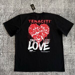 Men’s Tenaciti Studios T-Shirt, One Love, Size 2XL, Black, NWT